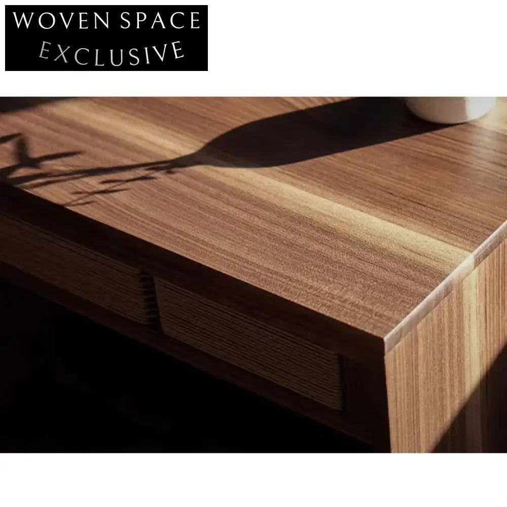Handmade Black Walnut Wabi Sabi Solid Wood Bedside Nightstand