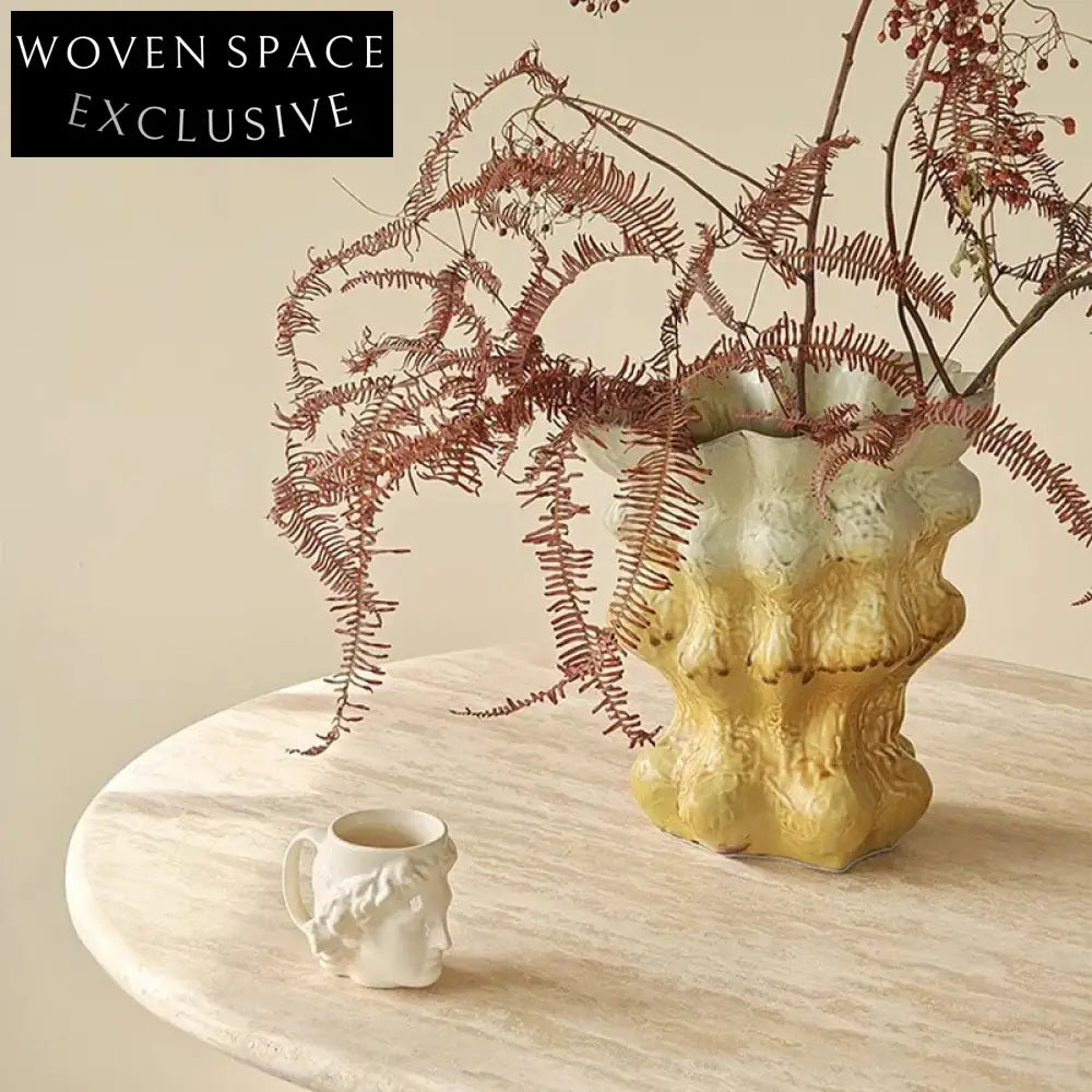 Handmade Ceramic Flower Vases Set Modern Home Decor Art Accessories