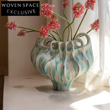 Handmade Ceramic Retro Terracotta Decorative Flower Vase Set for Home Decor