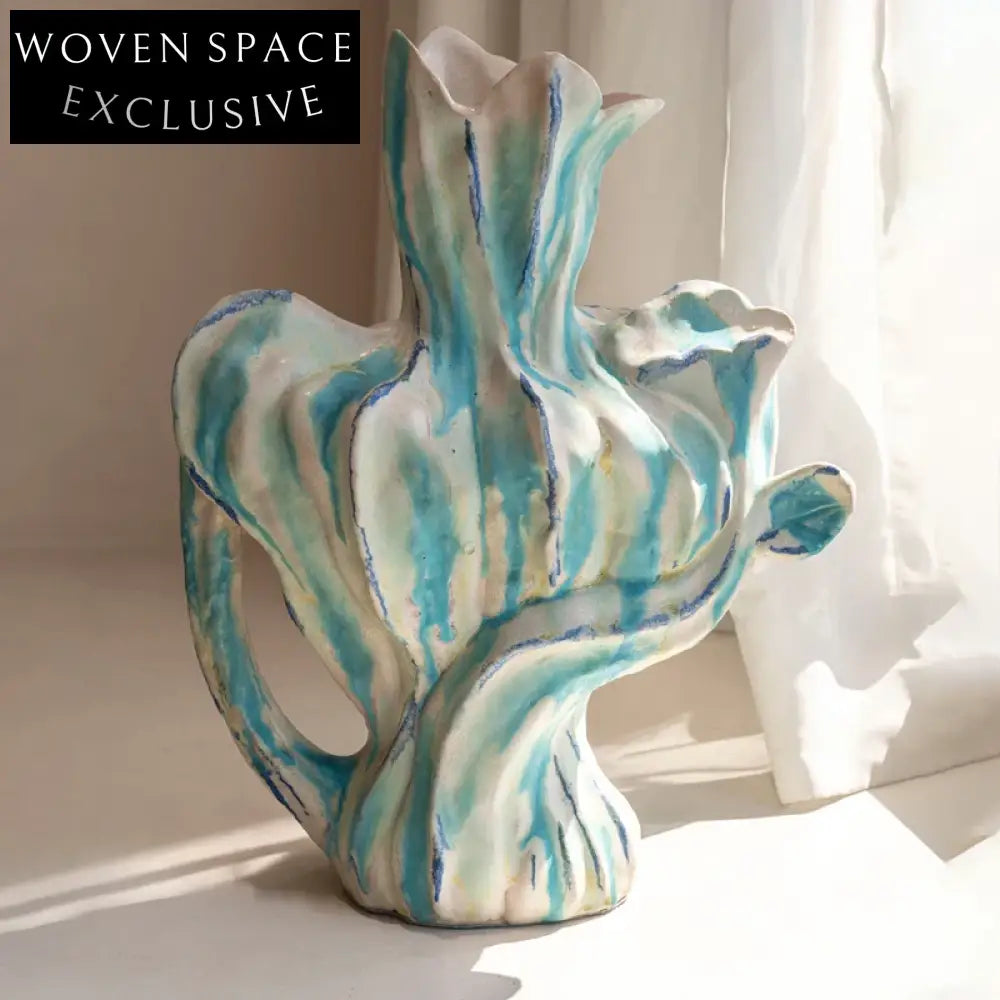 Handmade Ceramic Retro Terracotta Decorative Flower Vase Set for Home Decor