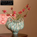 Handmade Ceramic Retro Terracotta Decorative Flower Vase Set for Home Decor