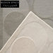 Handmade Custom Cream Luxury Polyester-Wilton Living Room Geometric Area Rug