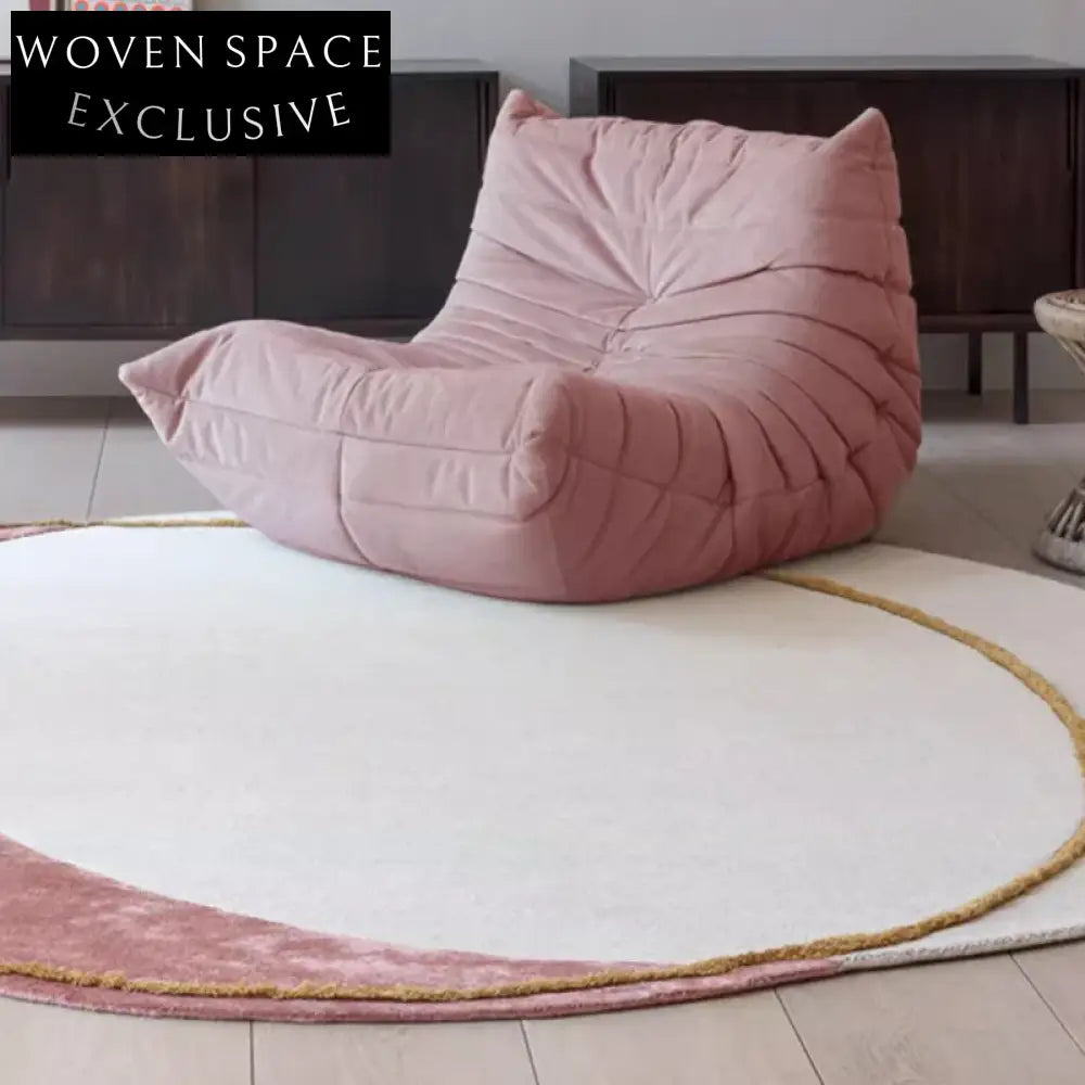 Handmade Custom Irregular Polyester Area Rug for Modern Living Room Decor