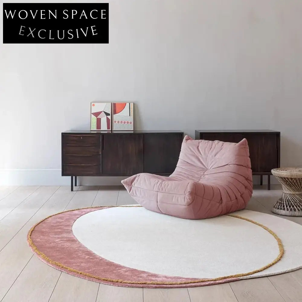 Handmade Custom Irregular Polyester Area Rug for Modern Living Room Decor