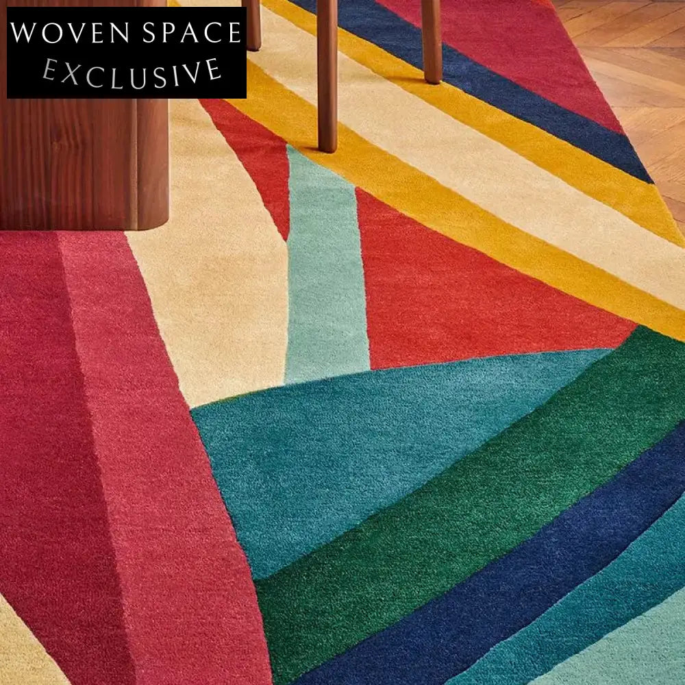 Handmade Custom Nordic Designer Artistic Pattern Living Room Bedroom Carpet