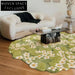 Handmade Forest Green Milk Silk Round Area Rug for Living Room