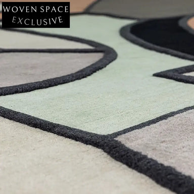 Handmade French Modern Polyester Spliced Color Area Rug for Living Room