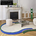 Handmade French Retro Cream Irregular Polyester Area Rug for Living Room