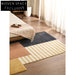 Handmade Geometric Wool Area Rug - Modern French Style Plush Pile Carpet
