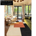Handmade Geometric Wool Area Rug - Modern French Style Plush Pile Carpet