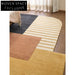 Handmade Geometric Wool Area Rug - Modern French Style Plush Pile Carpet