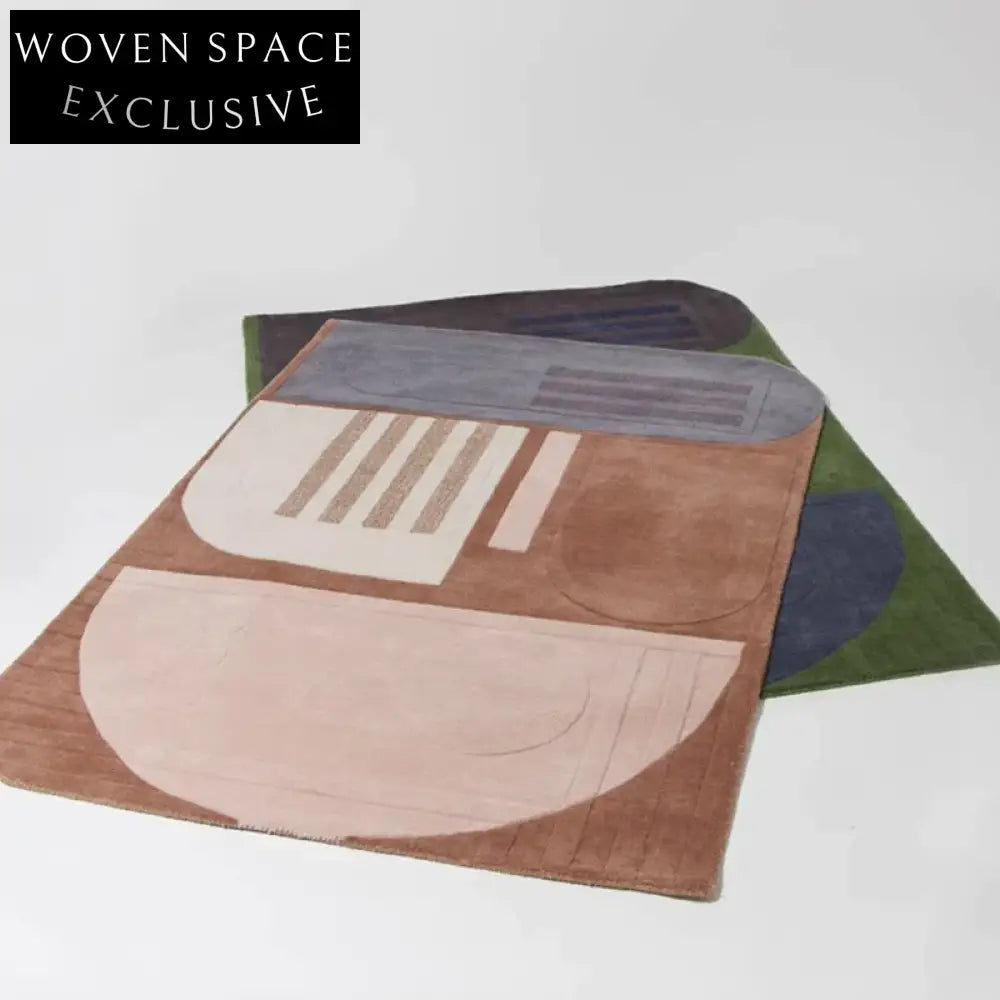 Handmade Irregular Italian Luxury Area Rug for Modern Bedroom Living Room Decor