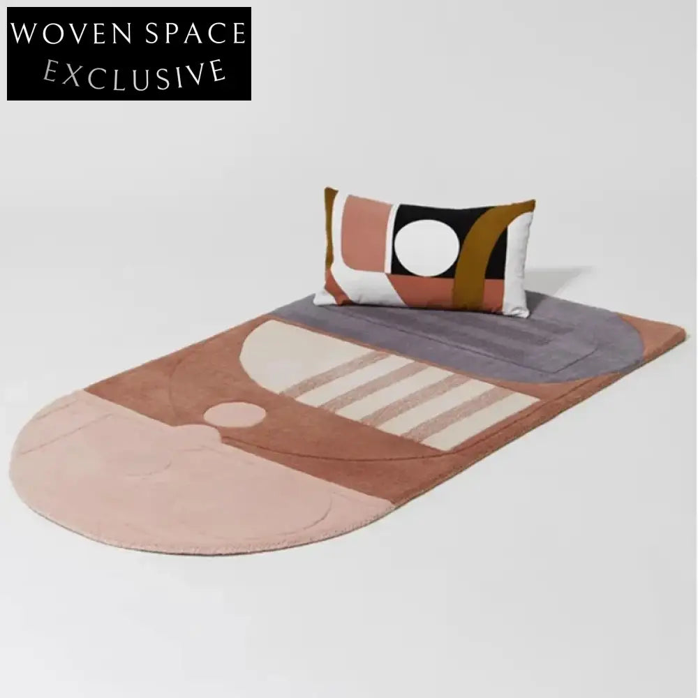 Handmade Irregular Italian Luxury Area Rug for Modern Bedroom Living Room Decor