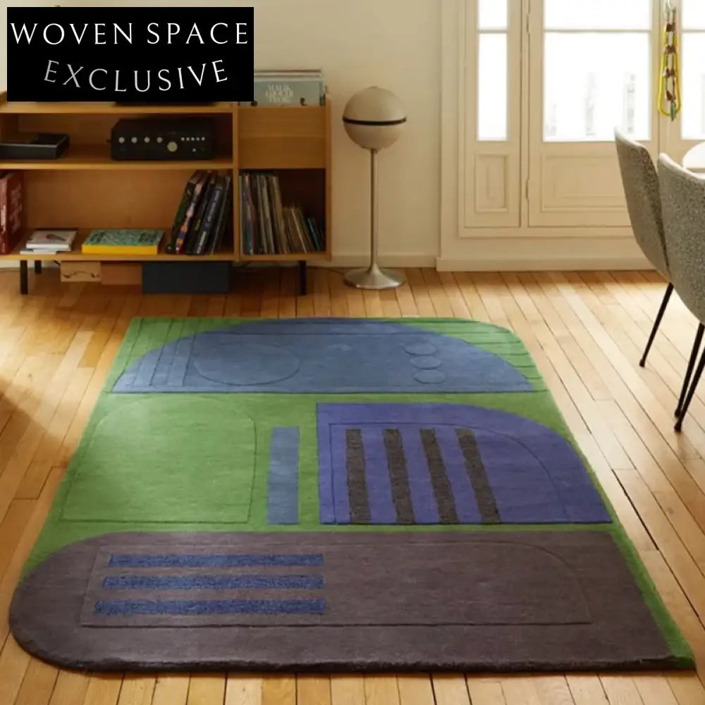 Handmade Irregular Italian Luxury Area Rug for Modern Bedroom Living Room Decor