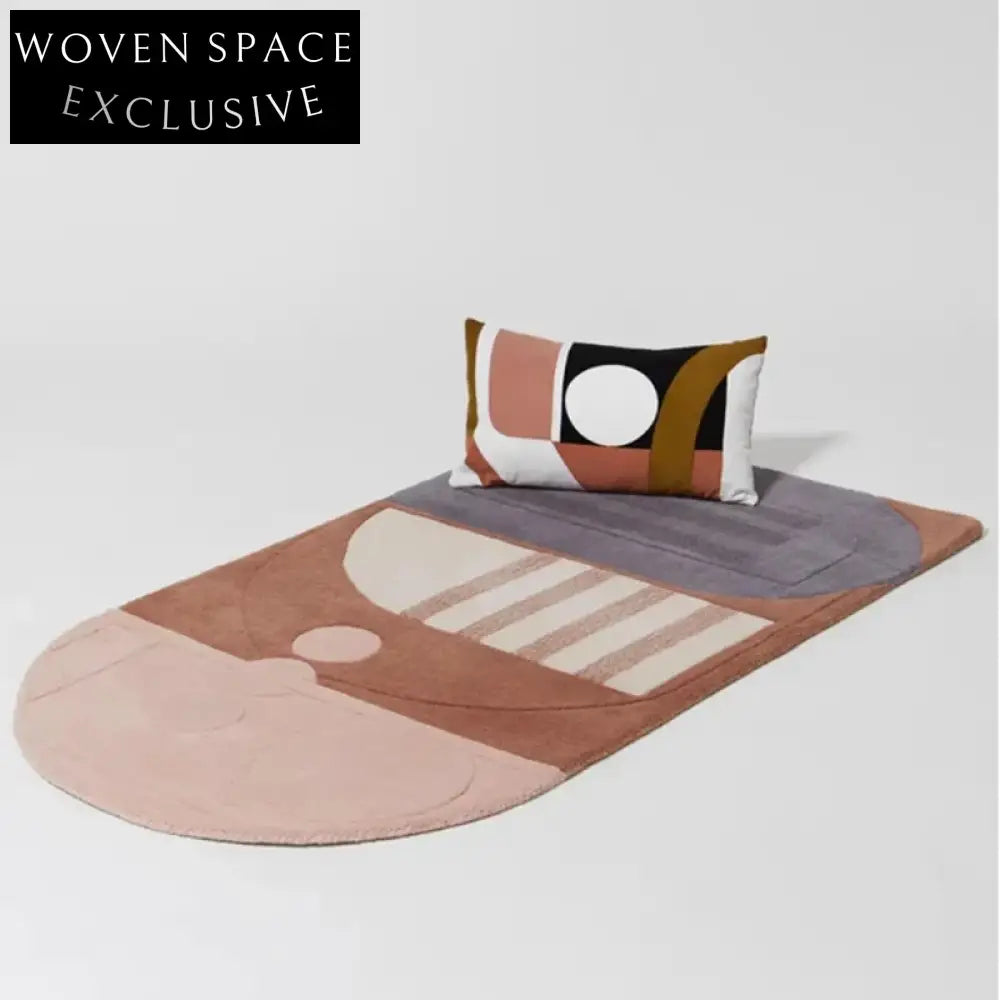 Handmade Irregular Italian Luxury Area Rug for Modern Bedroom Living Room Decor