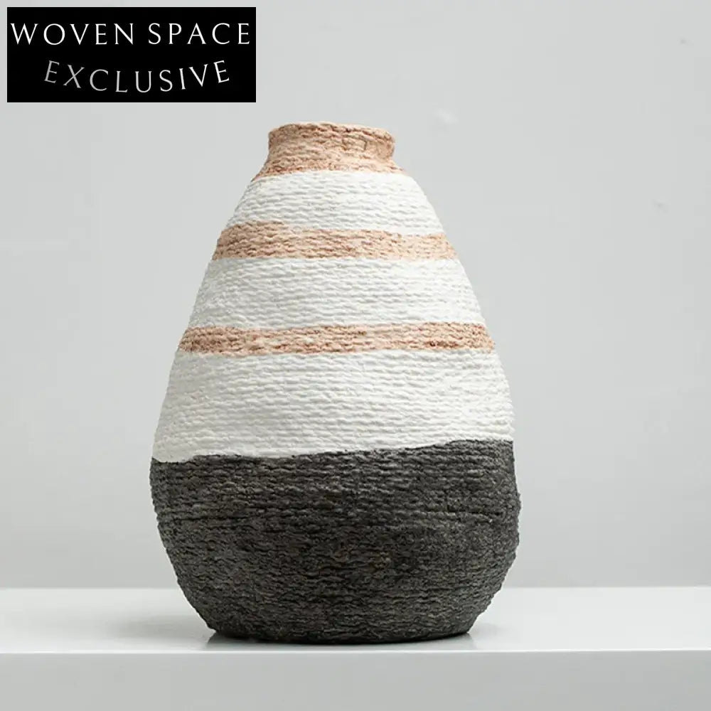 Handmade Minimalist Ceramic Flower Vase Set for Home Decor, Cafe Art Vases