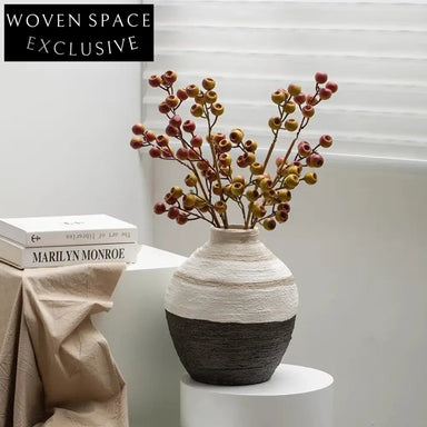 Handmade Minimalist Ceramic Flower Vase Set for Home Decor, Cafe Art Vases