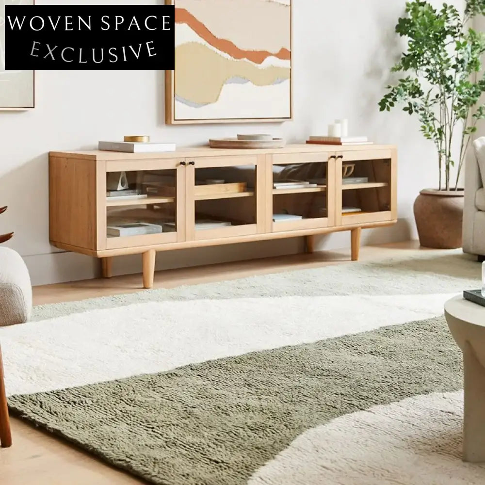 Handmade Modern French-Style Polyester Rug for Elegant Bedroom Living Room Decor