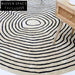 Handmade Modern Luxury Black White Irregular Striped Living Room Area Rug