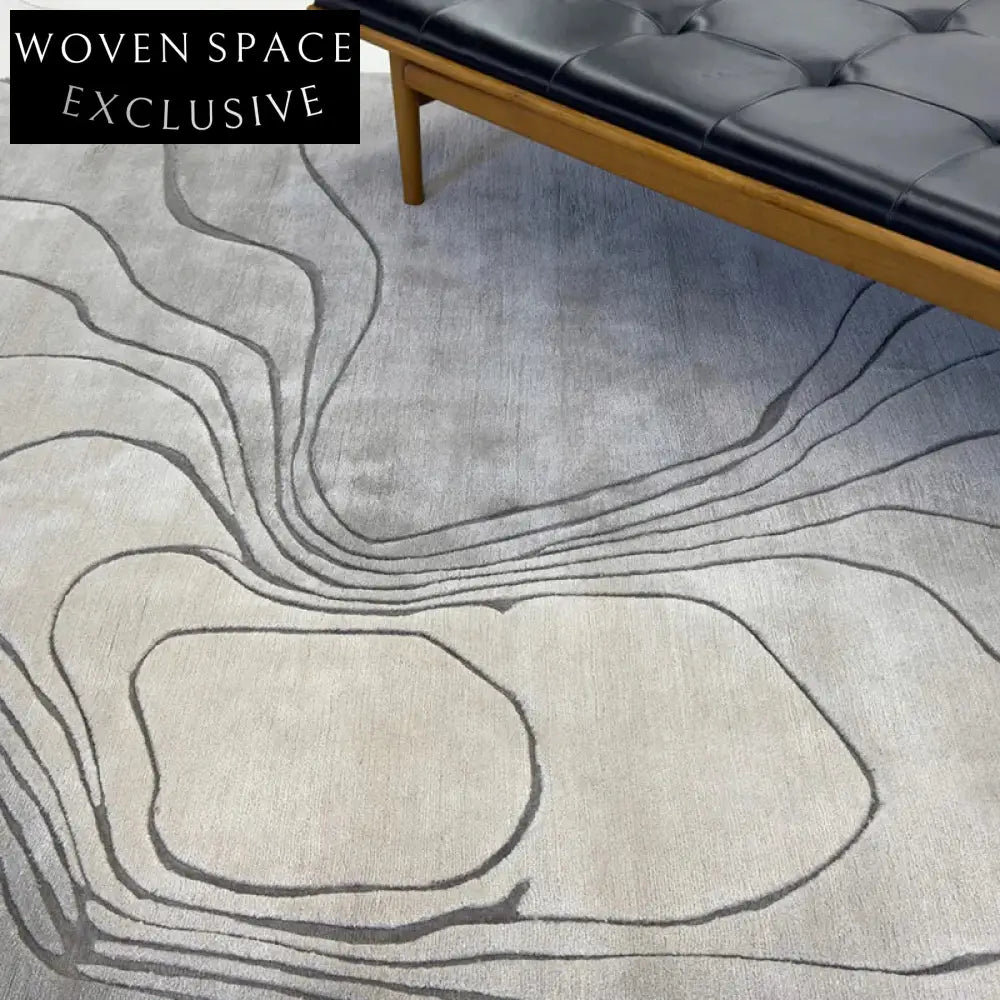 Handmade Modern Luxury Polyester Jute Area Rug for Living Room Decor