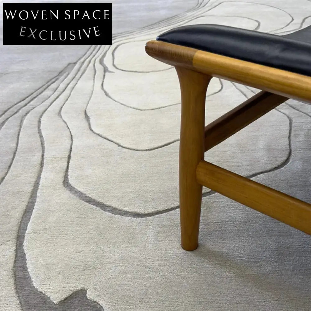 Handmade Modern Luxury Polyester Jute Area Rug for Living Room Decor