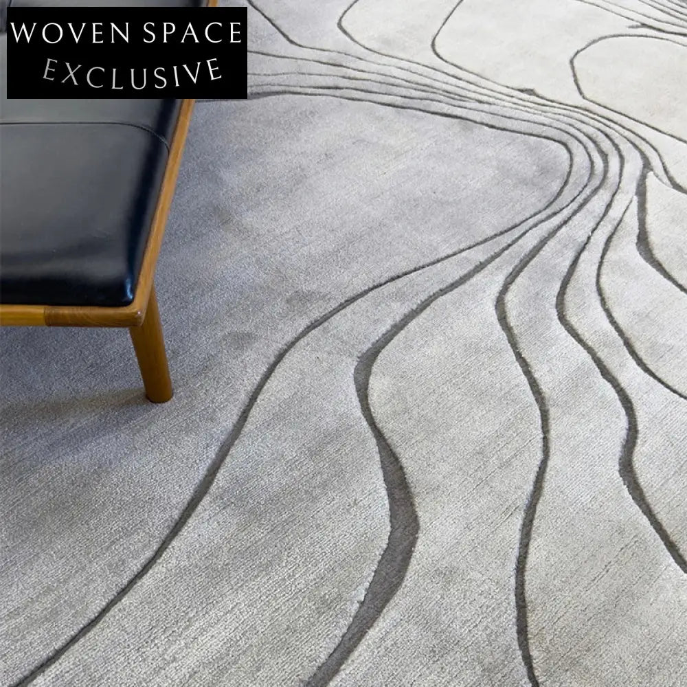 Handmade Modern Luxury Polyester Jute Area Rug for Living Room Decor