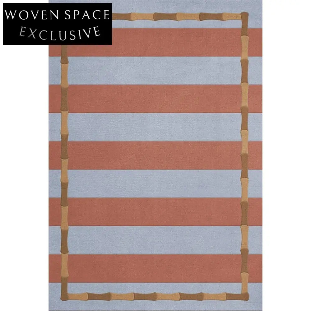 Handmade Modern Minimalist Cream Polyester Area Rug for Living Room Bedroom