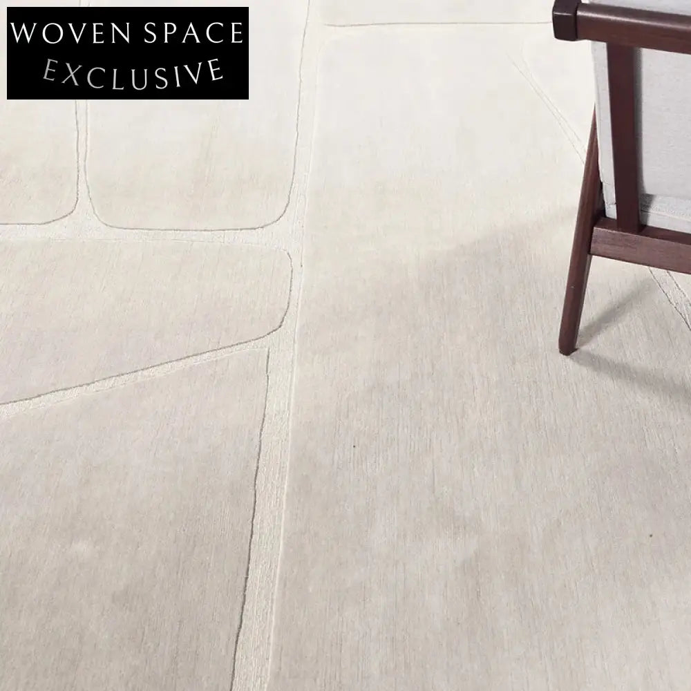 Handmade Modern Minimalist Geometric Area Rug for Bedroom Living Room