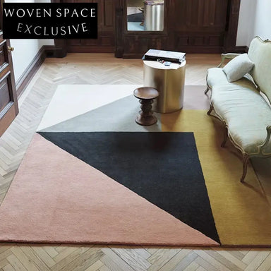 Handmade Modern Minimalist Geometric Polyester Area Rug for Living Room