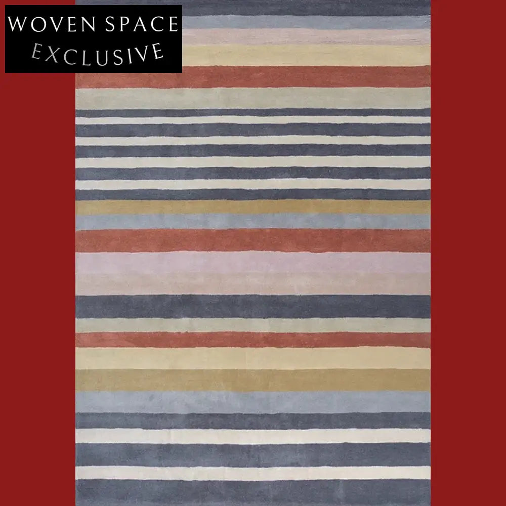 Handmade Modern Minimalist Geometric Polyester Area Rug for Living Room Bedroom