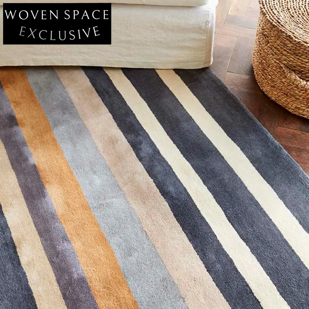Handmade Modern Minimalist Geometric Polyester Area Rug for Living Room Bedroom