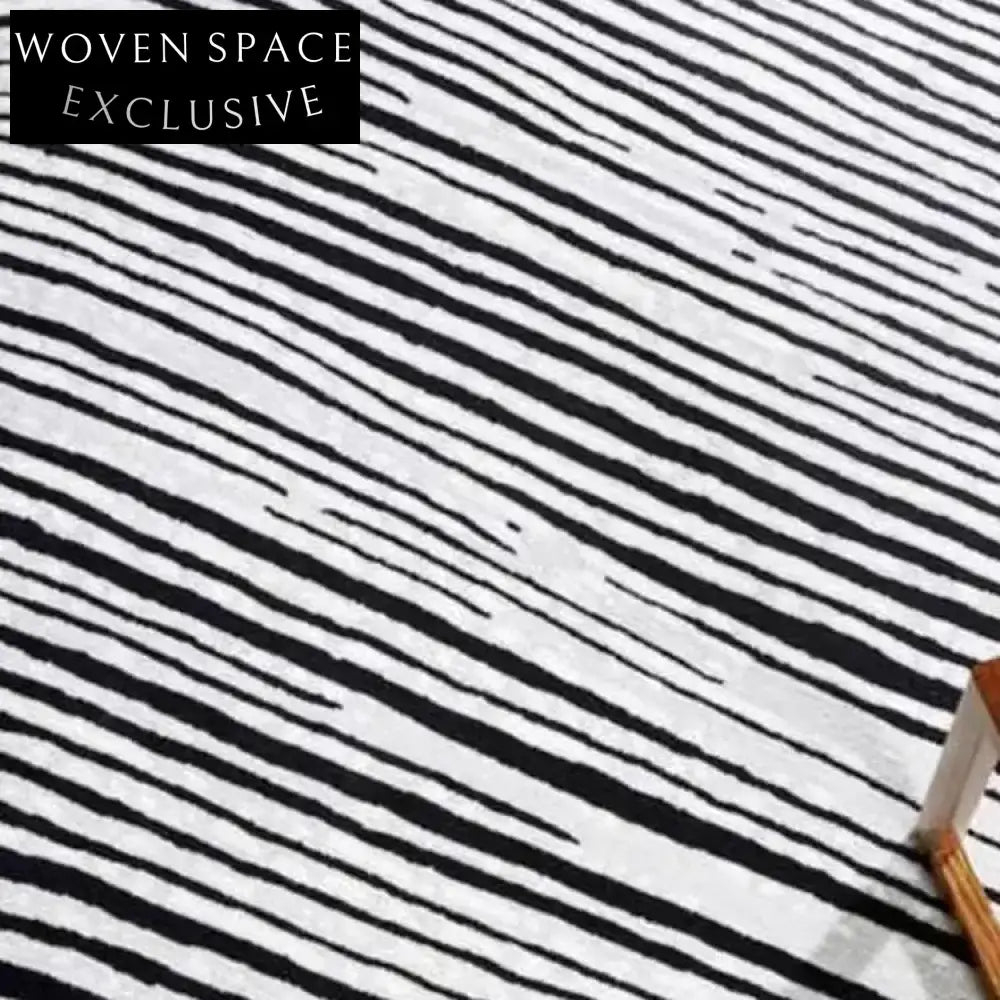 Handmade Modern Minimalist Irregular Polyester Area Rug for Living Room Decor