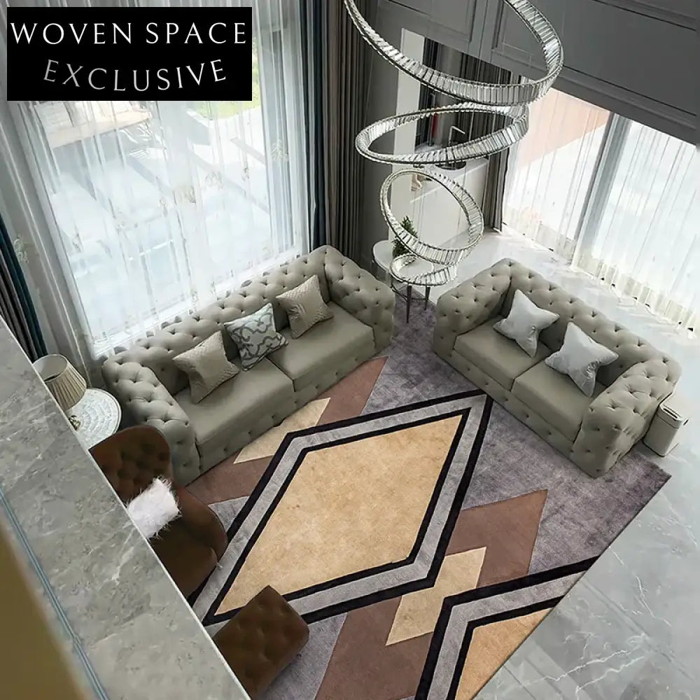 Handmade Modern Minimalist Luxury Area Rug for Living Room & Bedroom