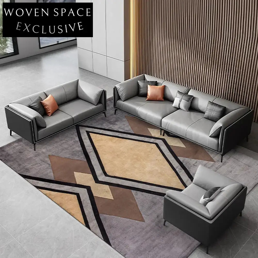 Handmade Modern Minimalist Luxury Area Rug for Living Room & Bedroom