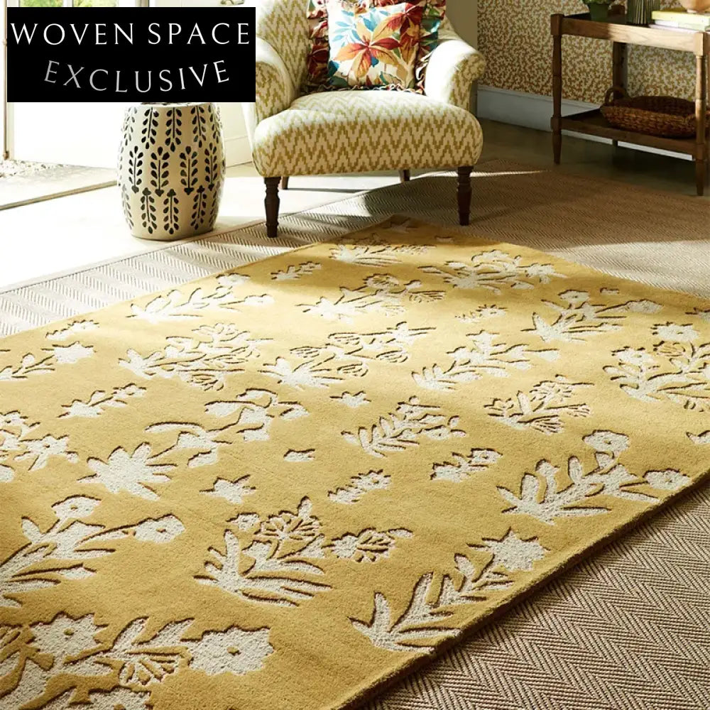 Handmade Modern Minimalist Polyester Geometric Area Rug for Bedroom Living Room