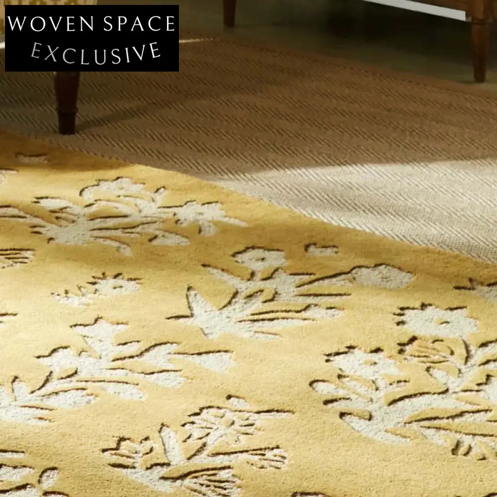 Handmade Modern Minimalist Polyester Geometric Area Rug for Bedroom Living Room
