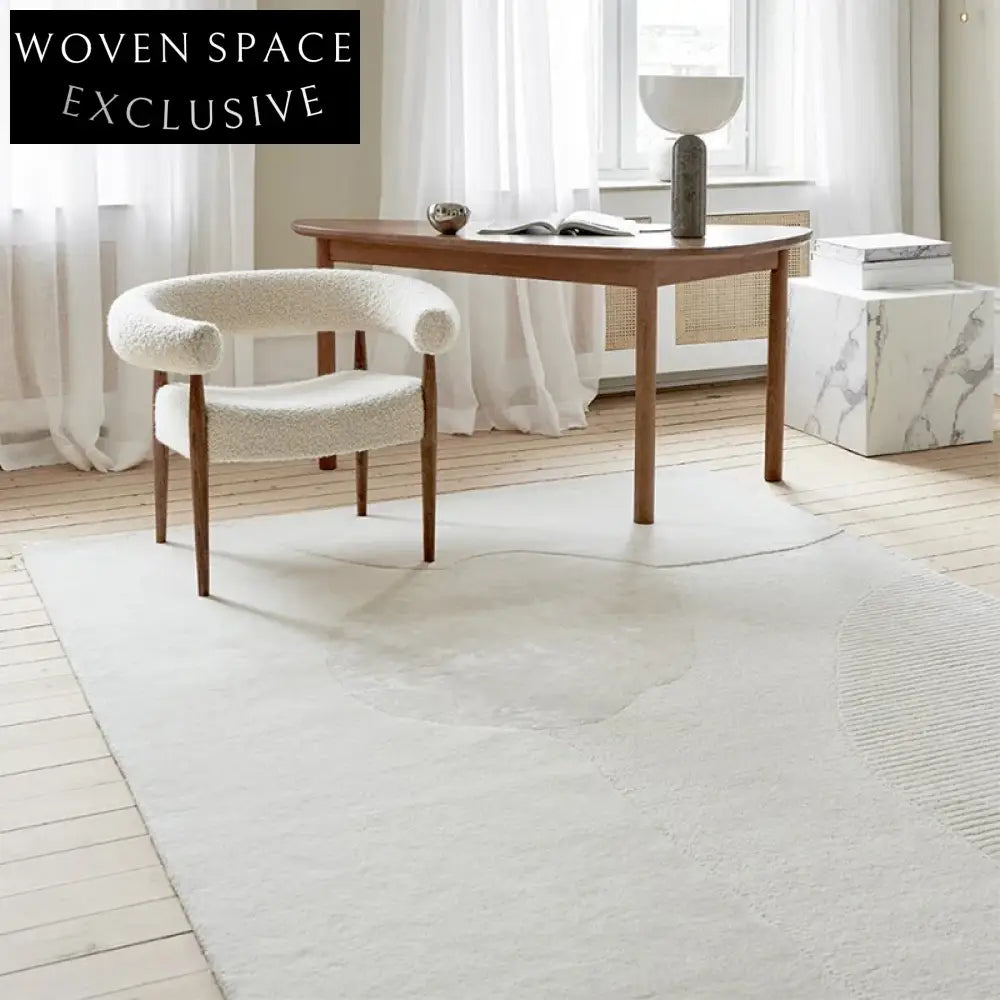 Handmade Modern Polyester Maillard Retro Area Rug for Living Room Decor