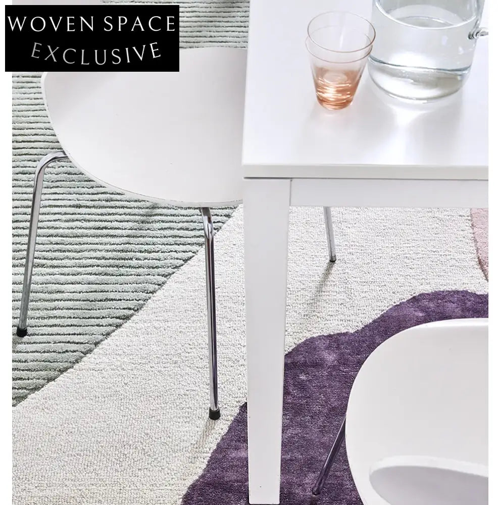 Handmade Modern Polyester Maillard Retro Area Rug for Living Room Decor