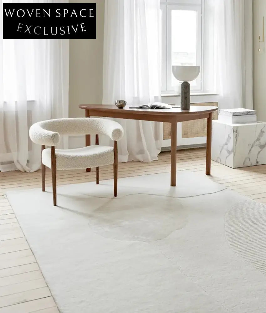 Handmade Modern Polyester Maillard Retro Area Rug for Living Room Decor