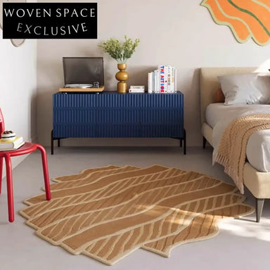 Handmade Modern Thick Polyester Irregular Geometric Area Rug