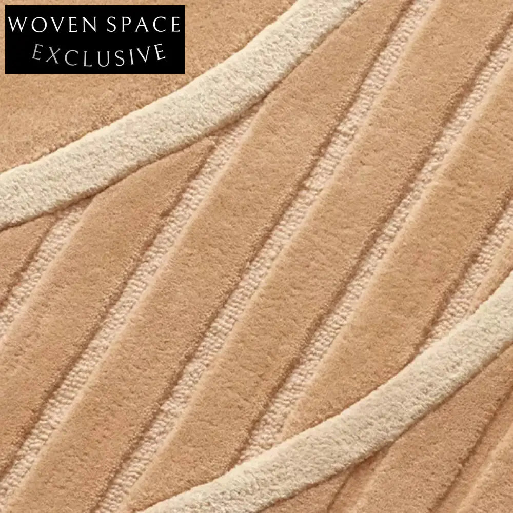 Handmade Modern Thickened Polyester Irregular Area Rug for Living Room Bedroom Hallway