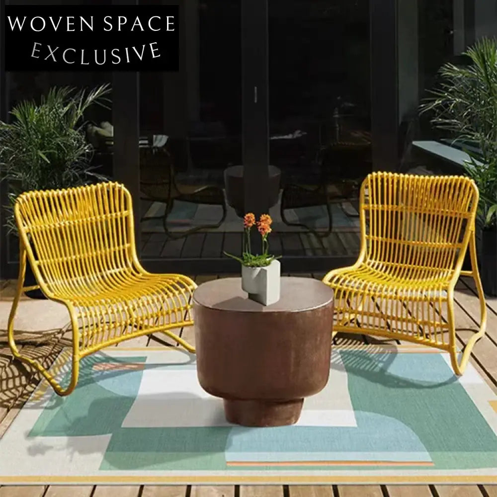 Handmade Nordic Geometric Carpet for Living Room Bedroom, Custom Polyester, Retro Style