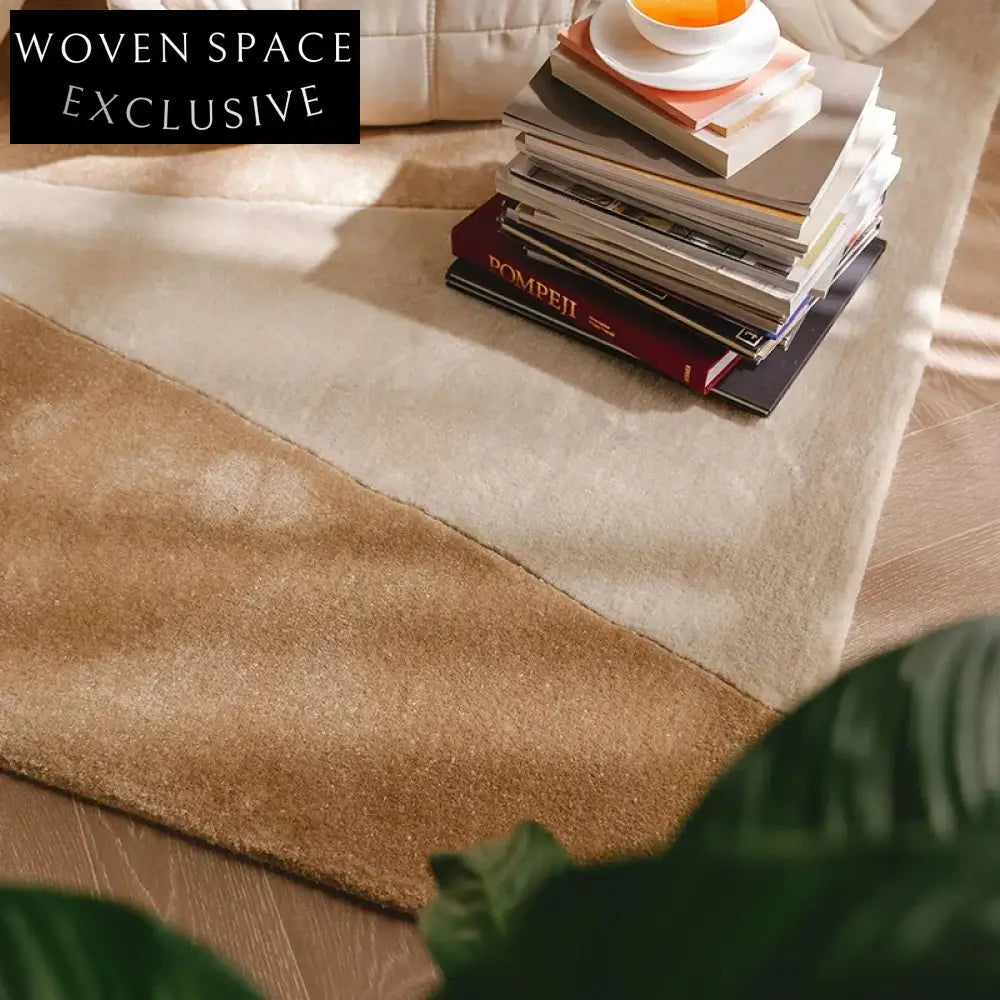 Handmade Nordic Modern Cream Polyester Fiber Area Rug for Living Room Bedroom