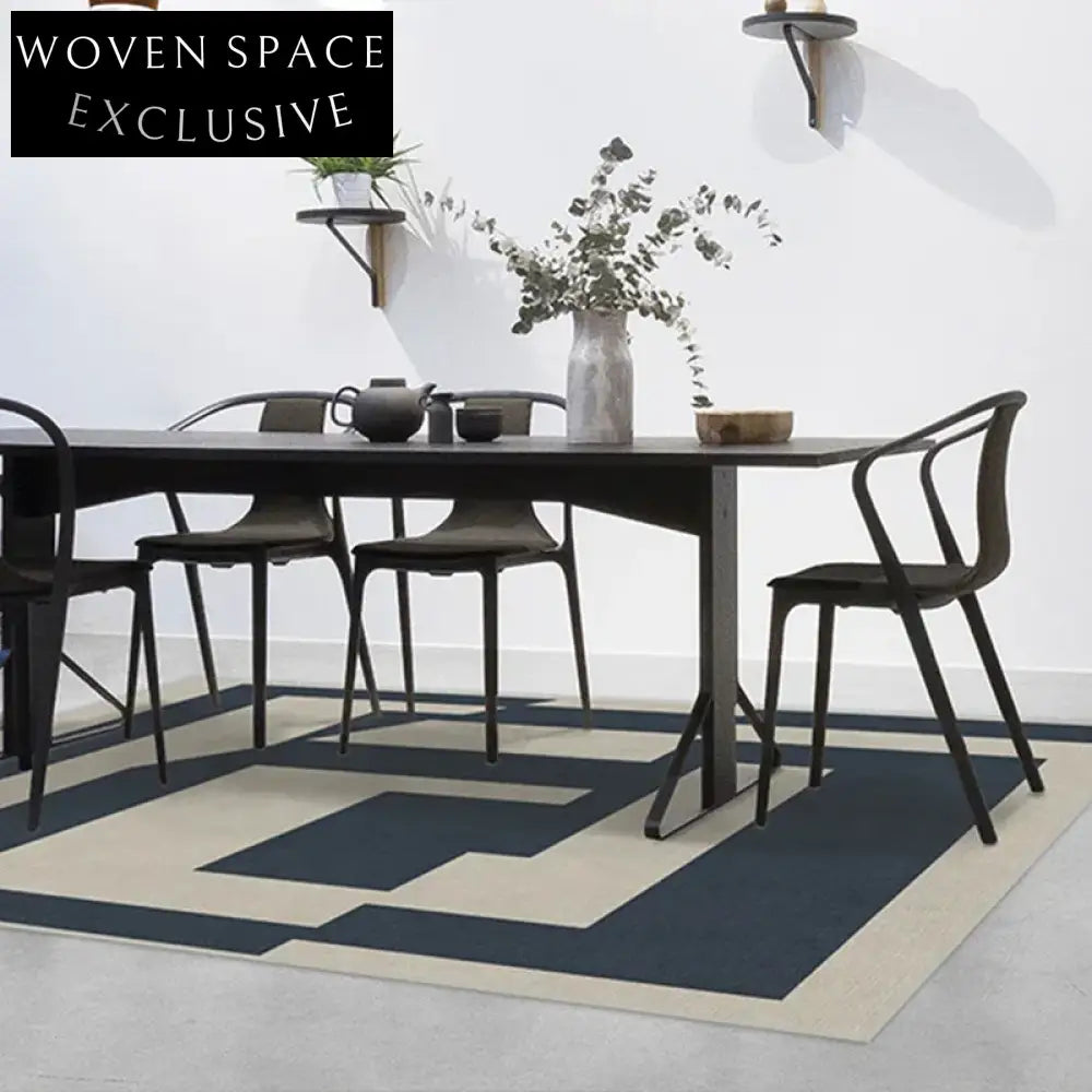 Handmade Polyester Geometric Deconstruction Pattern Rug for Modern Living Room