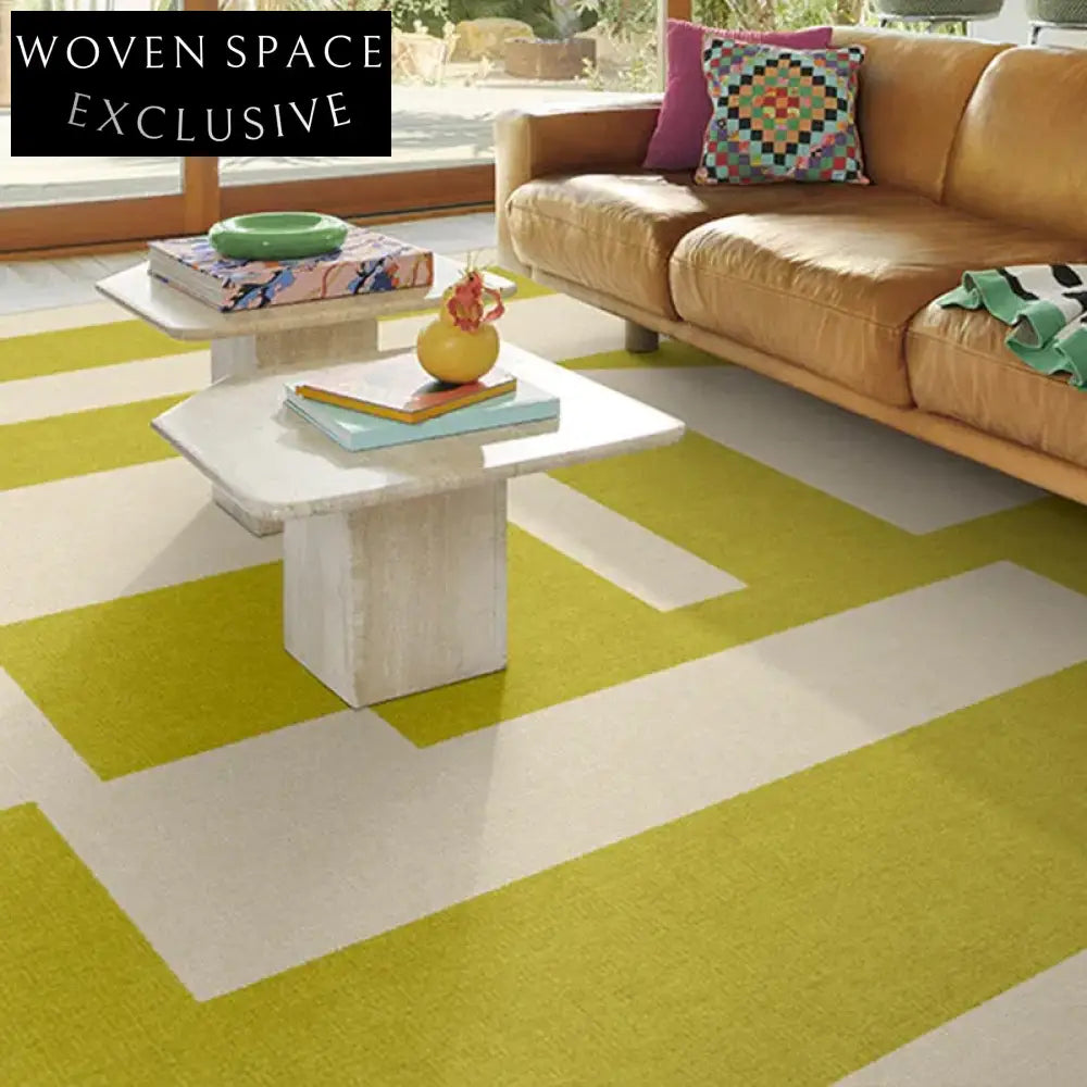 Handmade Polyester Geometric Deconstruction Pattern Rug for Modern Living Room