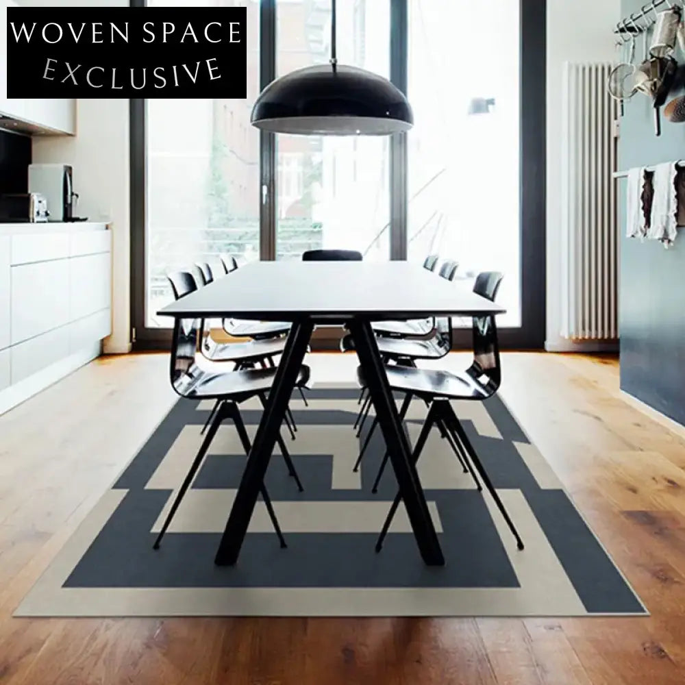 Handmade Polyester Geometric Deconstruction Pattern Rug for Modern Living Room