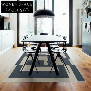 Handmade Polyester Geometric Deconstruction Pattern Rug for Modern Living Room