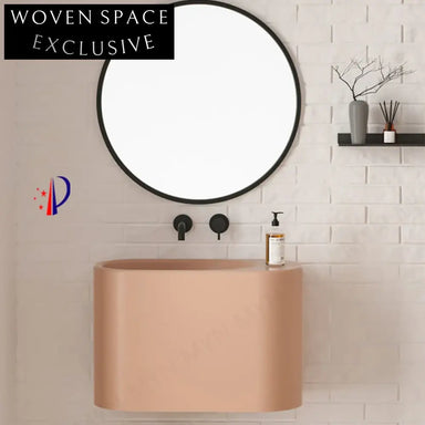 Handmade Round Concrete Bathroom Vessel Sink - Customizable Colors & Durable Finish