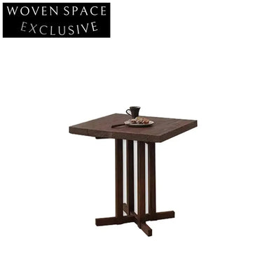 Handmade Solid Elm Wood Square Classic Indoor Design Coffee Table