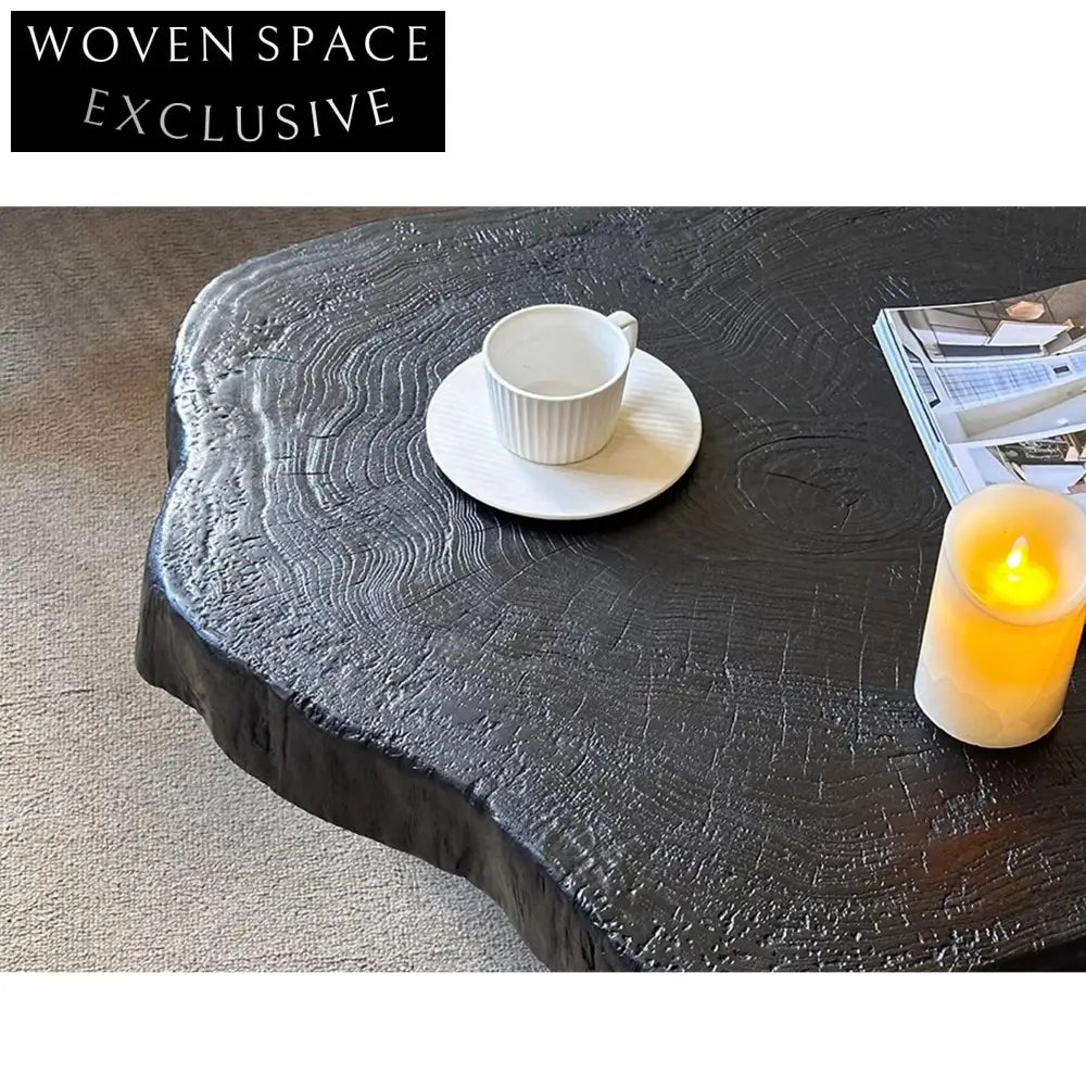 Handmade Solid Wood Special Shaped Low Wabi Sabi Coffee Table